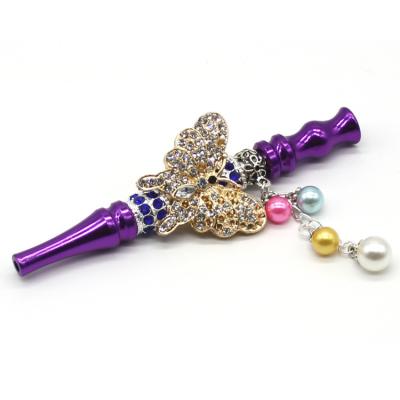 China Tin Allies Shisha Hookah Accessories Metal Rhinestone Spout Diamond Hookah Tips Shisha Nargila Hose Mouth Tips for sale