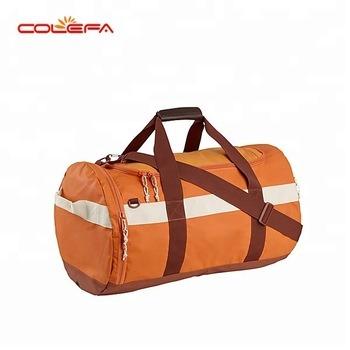 China Cheap Custom Made Women Men Canvas Fancy Designer Cylinder Travel Luggage Luxury Lightweight Weekend Duffel Bags for sale