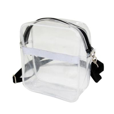 China Cheap custom logo pvc mini cross - body girl wallet slig messenger bags women transparent pvc sling cross-body clear bag for sale