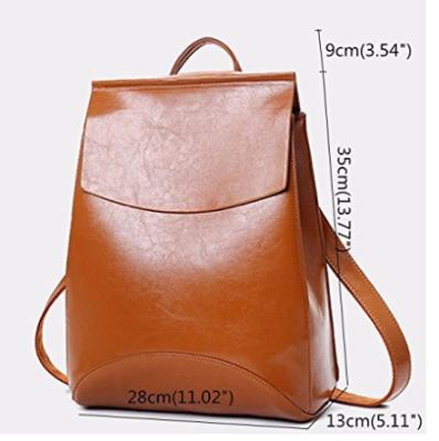 China Wholesale Waterproof Customize Private Label Branded Pure Leather Female Backpack Bags For Ladies Women for sale