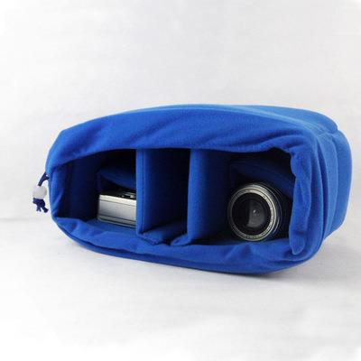 China Custom Cheap Unique Blue Unisex Women Digital Camera Novelty Velvet Instant Camera Fashion Insert Video Camera Bag For Girls Boys for sale