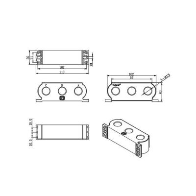 China Acrel AKH-0.66 Z-3*15Y 100A/50mA current transducer 3 in 1 close type  3 phase current sensor Dia.15mm for sale