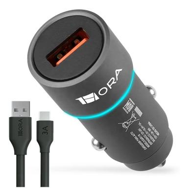 China 1HORA mobile phone car accessories mobile phone 12v charging 3.0 usb car charger 5v/3a fast fast charging the smartphone for sale