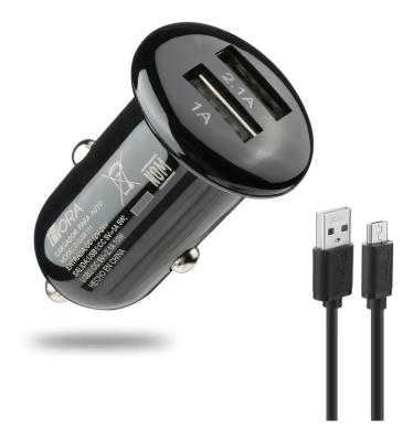 China 1HORA Mobile Phone Car Charger QC 3.0 Dual Port Fast Charging USB Car Fast Charging Charger for sale