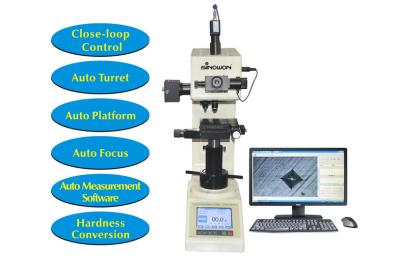 China Touch Screen Digital-Härte-Prüfvorrichtung Vickers mit motorisiertem X-Ytabellen-und Software-Maß zu verkaufen
