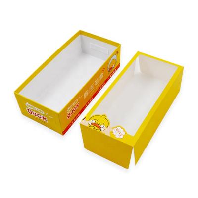 China World Recyclable Custom Creative Cover Packing Pencil Case PVC Transparent Window Gift Box for sale