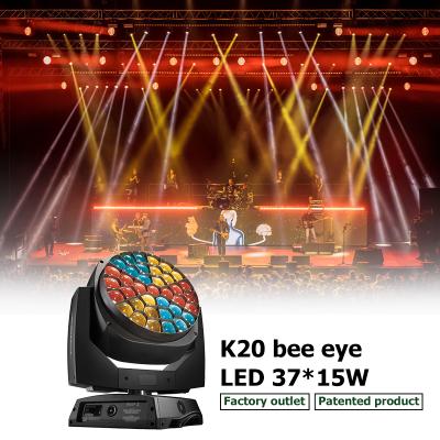 China Digital Wall Washer RGBW 4in1 LED 37*15W Led Bee Eye Beam Moving Head Light for sale