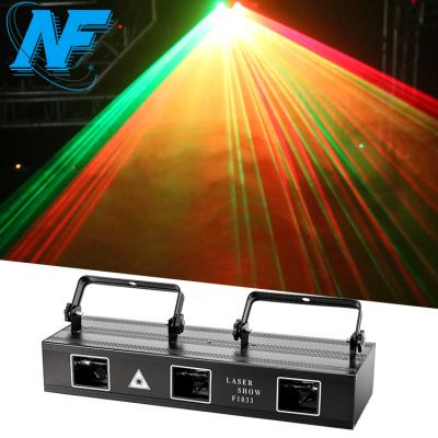 China Club factory DJ disco club KTV party laser stage/dj/disco/pub/event/performance/tvshow/party/ballroom lighting 3 head show 3 RGB colorful laser light show Hole Stepper Motor Lazer for sale