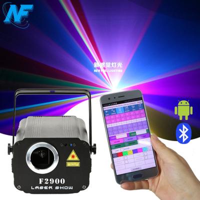 China Theme park NewFeel APP 2w RGB remote control animation laser stage lighting DJ disco ktv home party club mini laser light show for sale