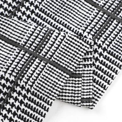 China Wholesale bulk blackout costume plaid dty brush printed soft knitted poly spandex fabric for sale