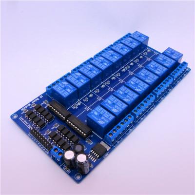 China Sealed 12V 16 Channel Relay Module Board With Optical Coupler LM2576 Protection Power For IMAGE AVR MCU DSP ARM for sale