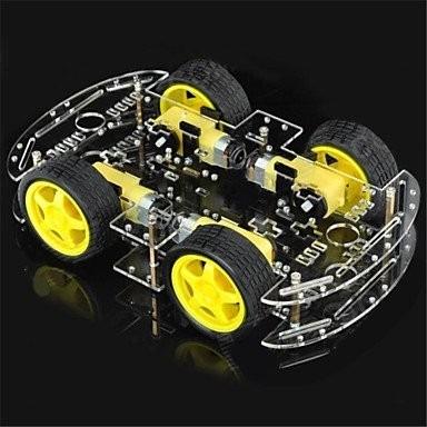 China Dual Layer 4Wheel Drive Smart Robot Car Chassis DIY Kit Educational DIY TOY for sale