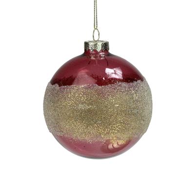 China Hot Sale Wholesale Custom Christmas Balls With Logo And Christmas Decoration Christmas Tree Balls Glass for sale