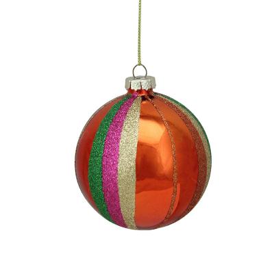 China Hot Sale Christmas Ornament Large Size Fiberglass Christmas Glass Ball Decoration for sale