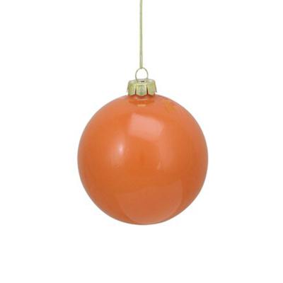 China Hot Sale Factory Wholesale Orange Glass Ball Christmas Ornaments For Decoration for sale