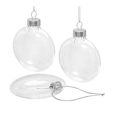 China 2021 Hot Sale Factory Wholesale Flat Clear Christmas Ball Ornaments for sale