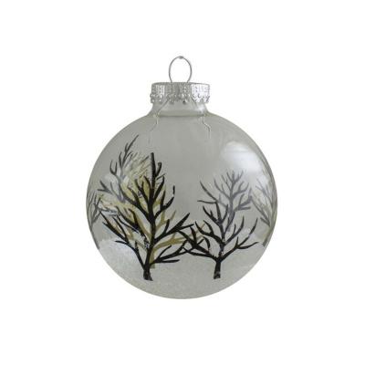 China 2021 Hot Sale New Design 5 Inch Glass Christmas Decoration Ball Set for sale