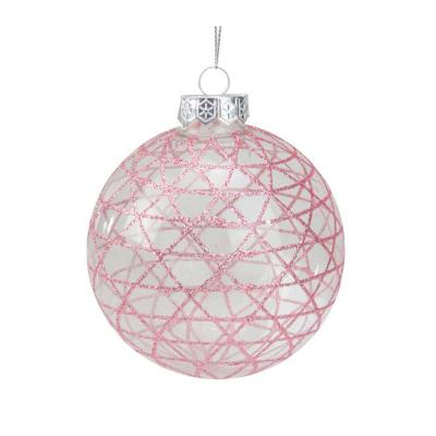 China Hot Selling Factory Hot Sale Christmas Glass Ball Clear With Logo for sale