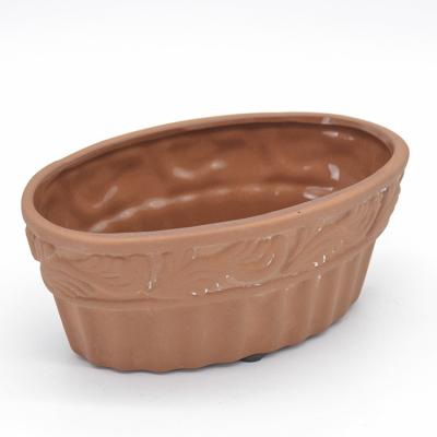 China Wholesale Pastoral Mini Oval Planter Outdoor Terra Cotta Plant Indoor Flower Pot for sale