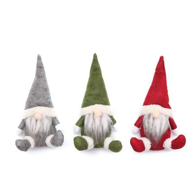 China Eco-freindly Christmas Decoration Supplies Standing Stuffed Plush Gnome Nordic Elf Figurine Ornaments Plush Christmas Doll for sale