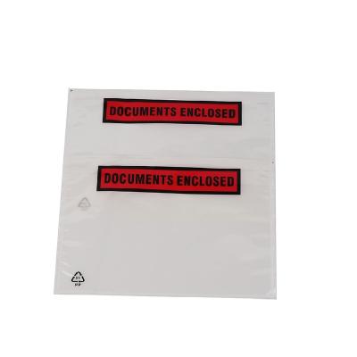 China Custom Packing List Tamper Evident Envelope Tamper Evident Transparent PP/PE Envelope Bag for sale