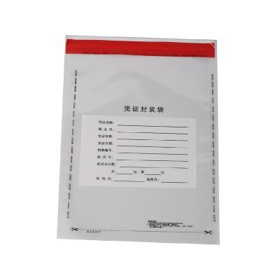 China Customized Transparent Plastic Tamper Evident Bags Tamper Evidence Security Bag For Pharmacy for sale