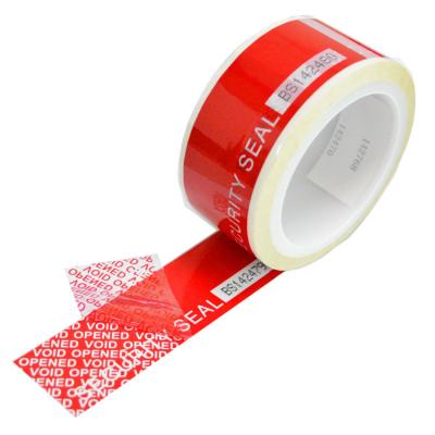 China Waterproof Customize Security Tamper Proof Tape Tamper Proof Pet Tapes Packing Tape for sale