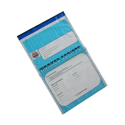 China Tamper Proof Security Seal Bags Tamper Proof Plastic Bags For Confidential Documents for sale