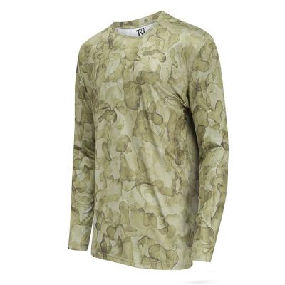 China Antibacterial Logo Camo Pattern Performance High Quality Custom Shirts Sleeve Long Fishing Shirts for sale