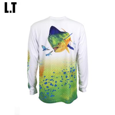 China Antibacterial Design Your Own Long Sleeve Fishing T-shirt Tournament Fishing Shirt Sublimation Printing Shirt for sale