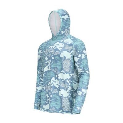 China 2021 High Quality Antibacterial OEM Sublimation Printing Polyester Quick Dry Performance Fishing Hoodie UPF 50 Dry Fit for sale