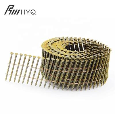 China Flat Welded 15 Degree Pneumatic Coil Nails Vane Nails Coil Nails for sale