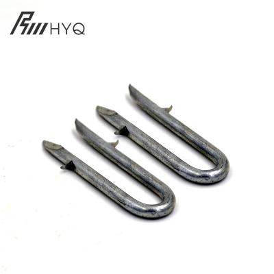 China Flat Fence Staples U Type Nails , Barbed Wire For Poultry Farming Equipment for sale