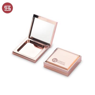 China OEM Rose Gold Foundation Powder Packaging Case Hot Selling Luxury Materials Recycled Square Face Powder Case for sale