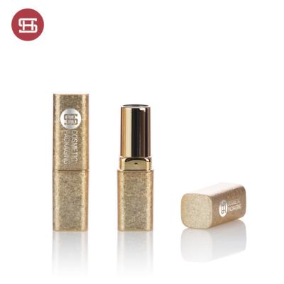 China Custom Made Elegant Gold Popular High Quality Cosmetic Matte Tube Square Lipstick Tube Lipstick Tube Packaging Design for sale