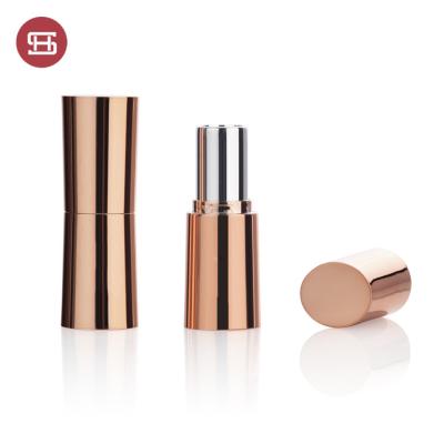 China Fashionable Custom Product Luxury Round Rose Gold Lipstick Tube Plastic Lipstick Tube for sale