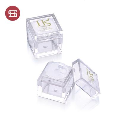 China Cheap Price Cosmetic Empty Square Transparent Loose Powder Jar for sale