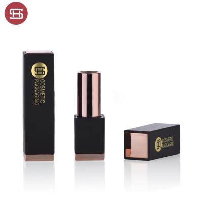 China Matte Black Square Lipstick Container Magnetic Empty Makeup Lipstick Tube Packaging Newest Wholesale Cosmetic Lipstick Packaging for sale