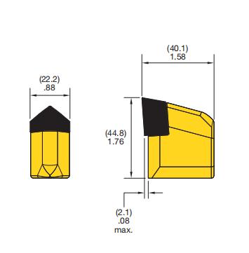 China Rotary Drill Rig Cutter Teeth Drilling Bits RT2 Carbide Teeth For Drilling Parts for sale