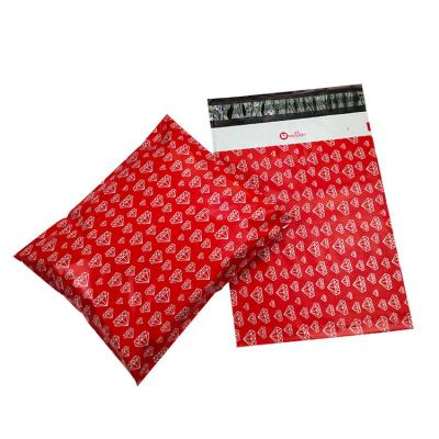 China shoes & Custom Biodegradable Red Plastic Mailing Envelope Clothing Postage Tote Bags Courier Mailing Mailing Bag for sale