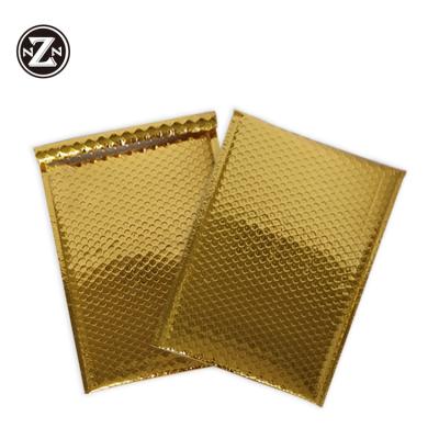 China Waterproof Cheap Gold Foil Bubble Shipping Courier Ads Metallic Packaging Bag Waterproof For Alibaba for sale