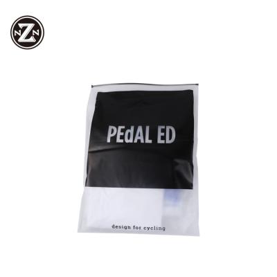 China Recyclable custom printed transparent logo design resealable pe PVC cpe slider zipper lock plastic packaging bag for sale