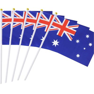 China Health Care Institute Australia Flag Hand Held Small Shake Mini Flag Australian Hand Waving Flag for sale