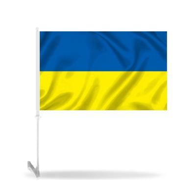 China Health Care Institutes Customized Logo Car Window Flag Customized For Sublimation Ukraine Car Flag Hot Sale Polyester For Promotion Theft for sale