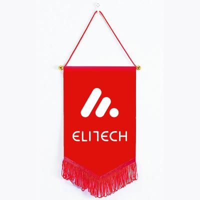 China Other custom felt festival fabric flag pennants podium banner for promotion flag satin indoor flag for sale