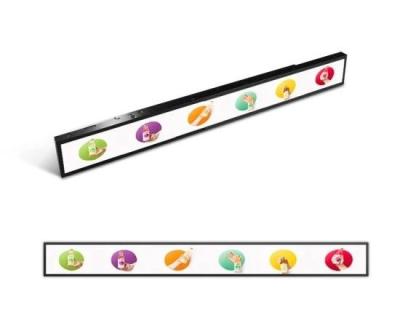 China Wandmontage Stretched Bar LCD Display 65 inch voor reclame Te koop