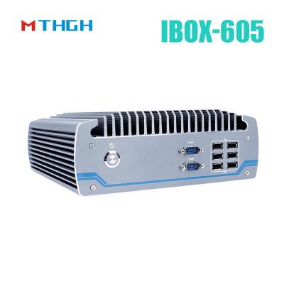 China Intel Core I5-8500T Aluminium Chassis Mini PC,Fanless Industrial PC IBOX-605 Te koop