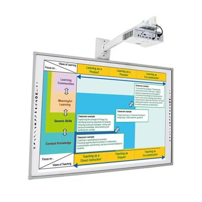 China 83 Inch Interactive Whiteboard with Optional I3/i5/i7/i9 CPU 10 Point 60 Million Touches 3840*2160 Resolution for sale