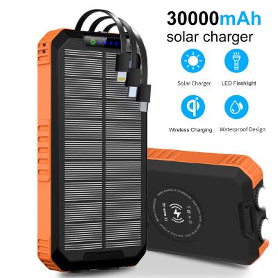 China 2021 newest waterproofDesign fast outdoor LED flashlight camping support charging mountaineering power banks solar charger for sale