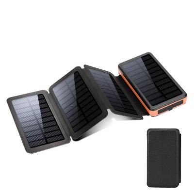 China Wholesale Support 1+4 Solar Panels 16000mAh Multi-Fold Magnetic Outdoor Mobile Charger Support 1+4 Solar Power Bank for sale